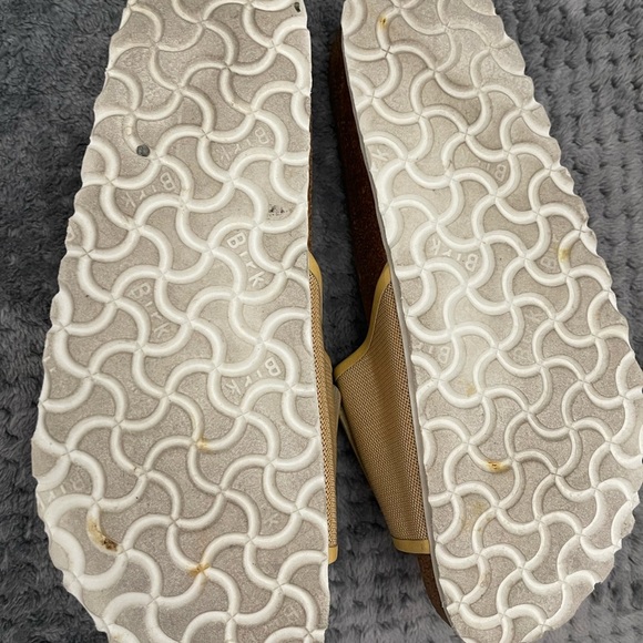 Birkenstock Tema (W 8-8 1/2 EU 39) Mustard Slide Sandals - Picture 2 of 4